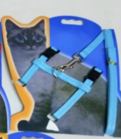 Шлейка с поводком "Веселая прогулка" 120см цвет серый