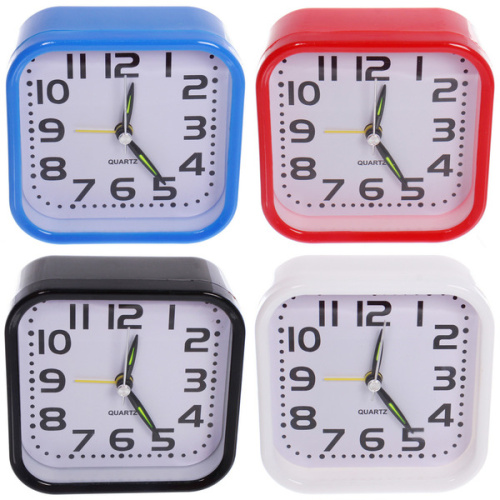 Будильник "Адели" 9,5*9,5*4см, микс цветов