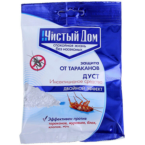Порошок от насекомых дуст "Чистый дом" 50г 