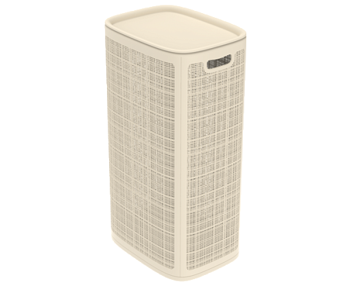 Корзина для белья Лён 100л 43*32,1*80см слоновая кость