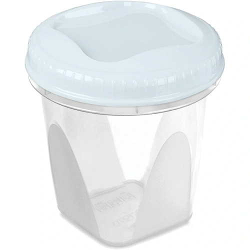 Банка с завинчивающейся крышкой "Тондо" 1,7л светло-голубая С289СГЛ