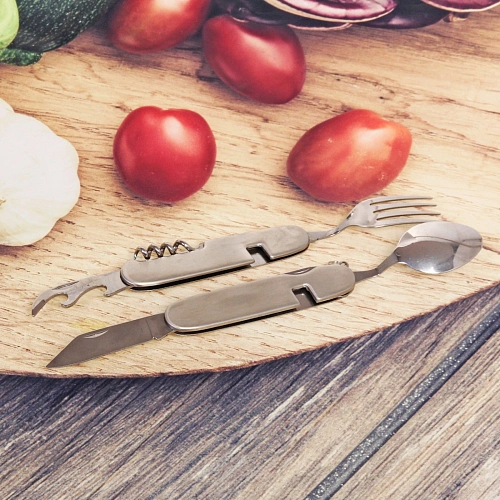 Набор походный столовый 6 в1 металлический_8