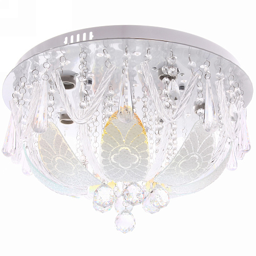 Люстра 5*40Вт Е27+LED 30*50*50см хром A8070-500