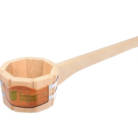 Ковш - черпак бондарный Банные штучки 1,5л , с горизонтальной ручкой, липа, 49*16см