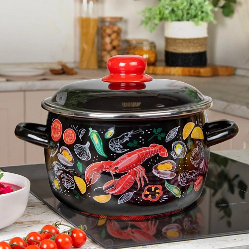 Кастрюля эмал сфер Лобстер 3,0л ТМ Appetite_3