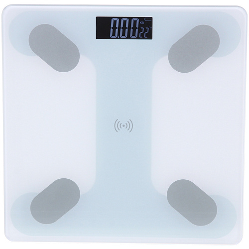 Весы напольные электронные "SMART-Weight" 26*26*0,4 см, bluetooth (работает от 2хААА), Белый