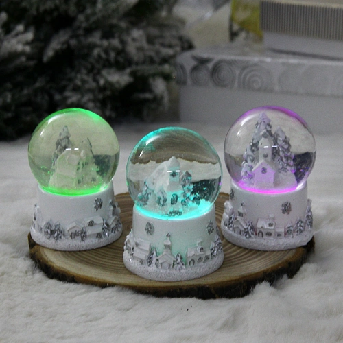 Сувенир Снежный шар Новогодние пейзажи 45456 см (с подсветкой), микс_4