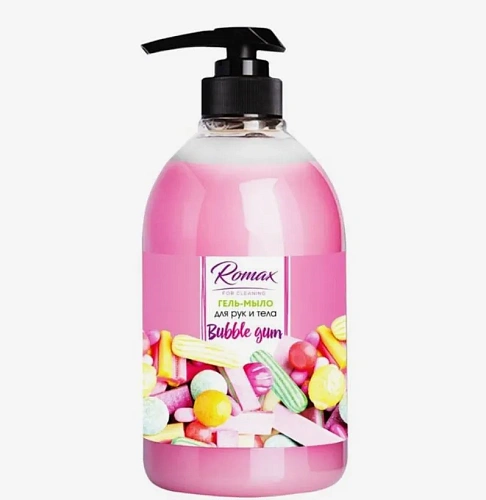 Гель-мыло "Bubble Gum" Romax, 1 л.