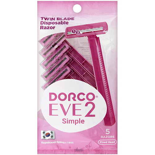 Станок одноразовый женский Dorco EVE2 TD-708W 2лезвия 5шт