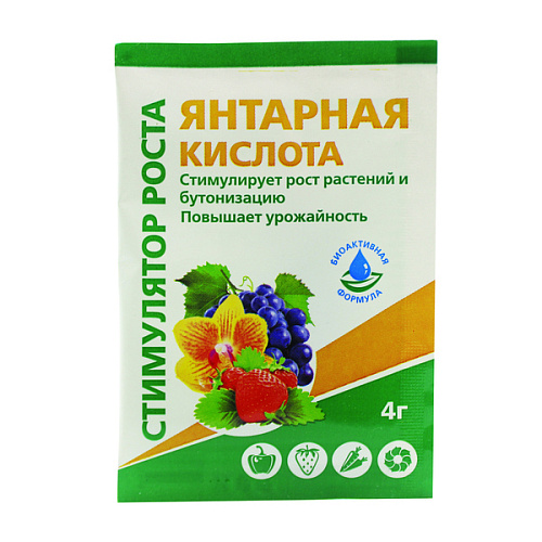 Стимулятор роста янтарная кислота "GREEN BELT" 4гр