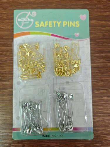 Булавки английские 55-85шт "Favorite Hous", цвет золото и серебро