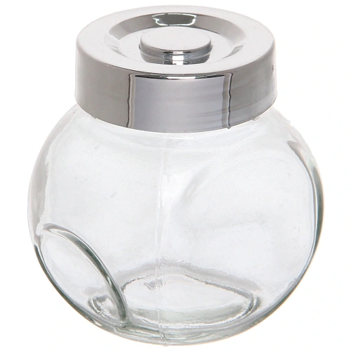 Банка для продуктов стеклянная 50 мл с крышкой, плоская_4