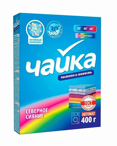 Порошок стиральный ЧАЙКА Автомат Северное сияние для цветного 400 г