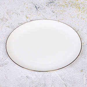Тарелка фарфоровая "White magic Gold" 26см