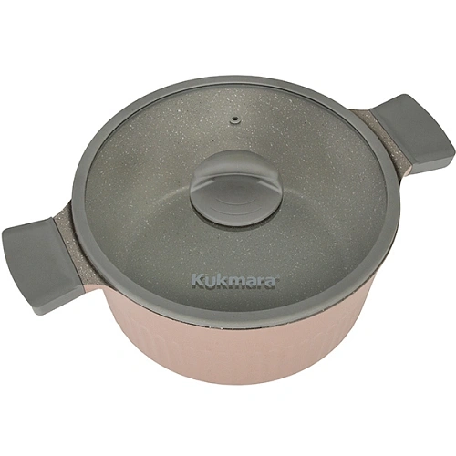 Кастрюля 5,2л со стеклянной крышкой, АП линия Stella (cappuccino)_2