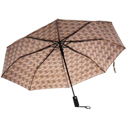 Зонт женский полуавтомат Витраж, микс 6 цветов, 8 спиц, d-100см, длина в слож виде 30см_30