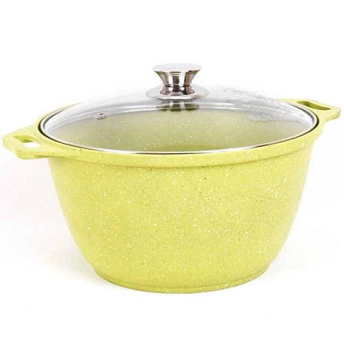 Кастрюля 4л "Trendy style" (lime) со стеклянной крышкой к41tsl