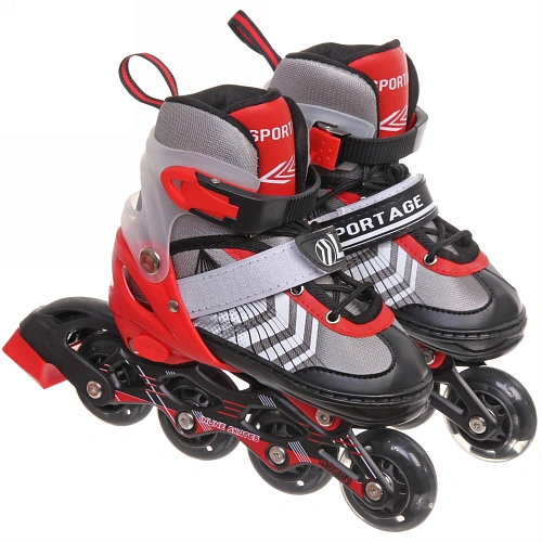 Коньки раздвижные, ледовые с роликовым блоком Sportage Flash R216 (pазмер 29-33)_5