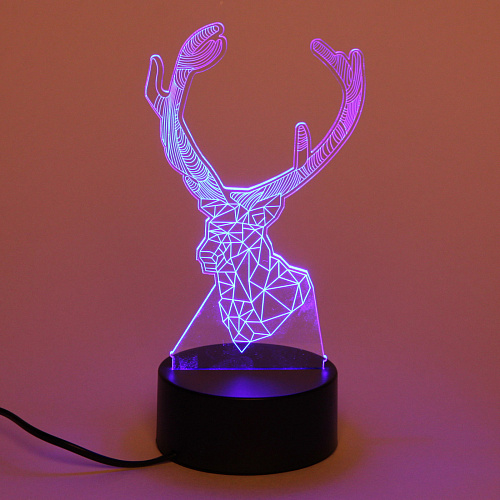 Светильник ночник "3D-Олень" LED 22,5*11см 220 Вт