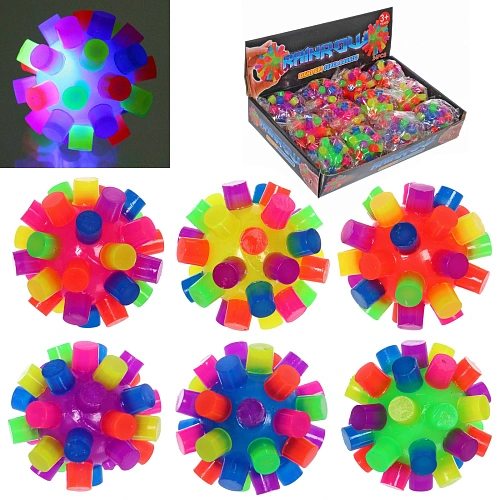 Мяч 6 см "Яркое веселье" попрыгун, с подсветкой