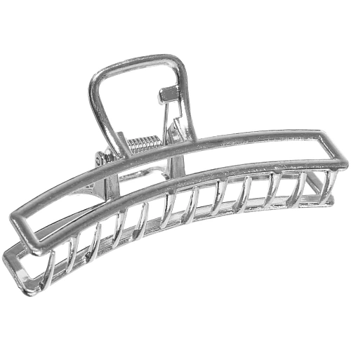 Заколка - краб для волос на блистере PREMIUM, фиджи, цвет серебро и золото, 8см●_7