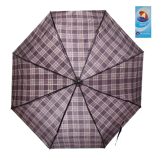 Ультрамарин Зонт мужской механический Классика клетка d-100см 125-1_2