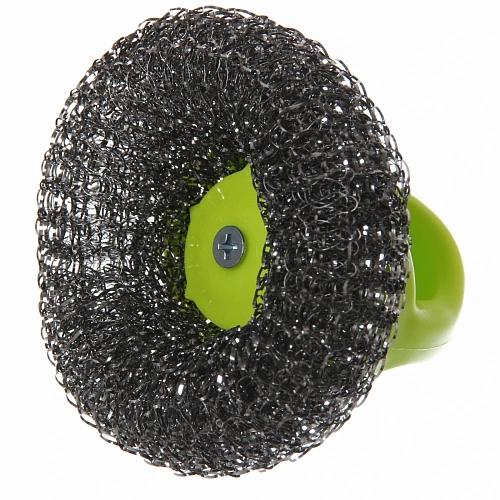 Губка для посуды металлическая  для мытья посуды с ручкой (25 грамм без ручки)_4