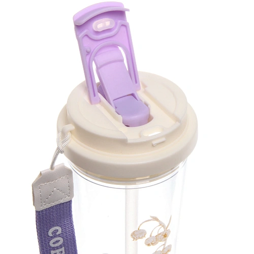 Бутылка питьевая пластиковая 500мл Ландыши, микс цветов_12