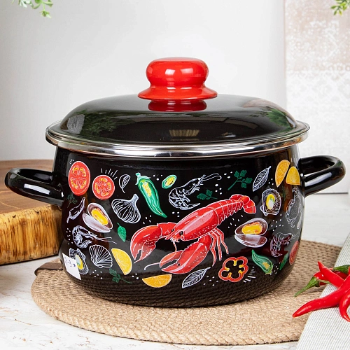 Кастрюля эмал сфер Лобстер 3,0л ТМ Appetite_2