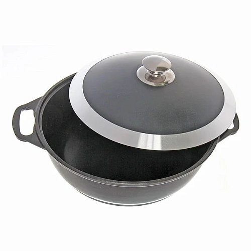 Кастрюля-жаровня 3 л литой алюминий КМ-ж30а_2