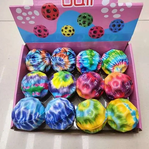 Мяч 7 см "Яркие краски" (антистресс) попрыгун