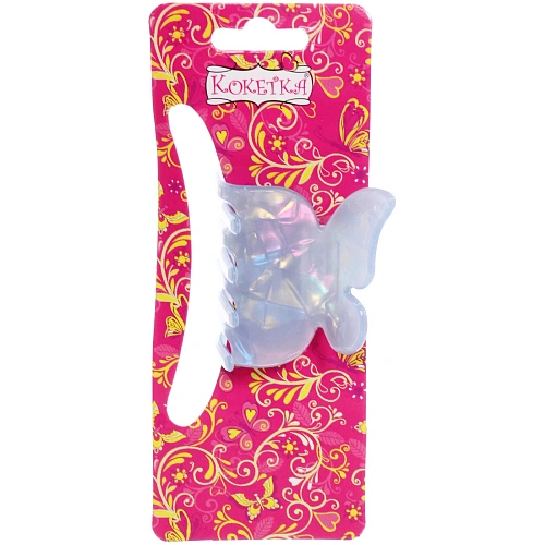 Заколка-краб для волос  ЭЙФОРИЯ ФЛО, пинто, микс 6 цветов, 4,7см (блистер Кокетка)_8