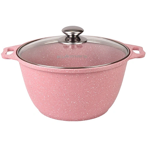 Кастрюля 4л "Trendy style" (rose) со стеклянной крышкой к41tsr