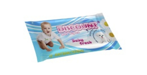 Салфетки влажные для детей "Discount" с экстрактом ромашки 15 шт