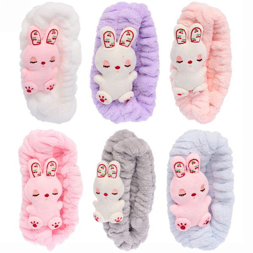 Повязка на голову "Кокетка - Bunny Ko-Ko", микс 5 цветов, 6*20 см