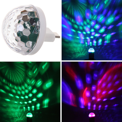 Диско-шар mini "Каледоскоп", LED (красный, зеленый, синий), переходник USB Type-C 