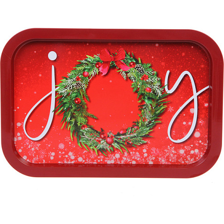Поднос жестяной 34*23см "JOY"