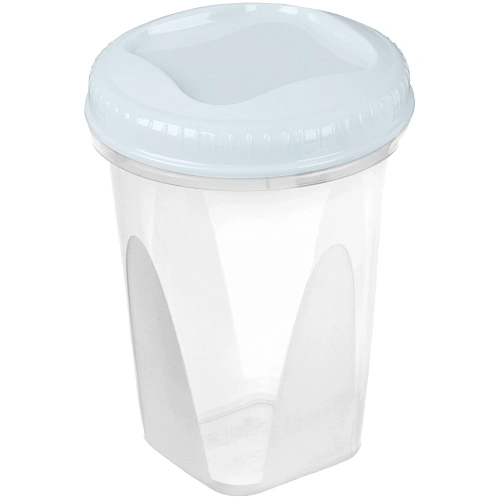 Банка с завинчивающейся крышкой "Тондо" 0,9л светло-голубая С286СГЛ