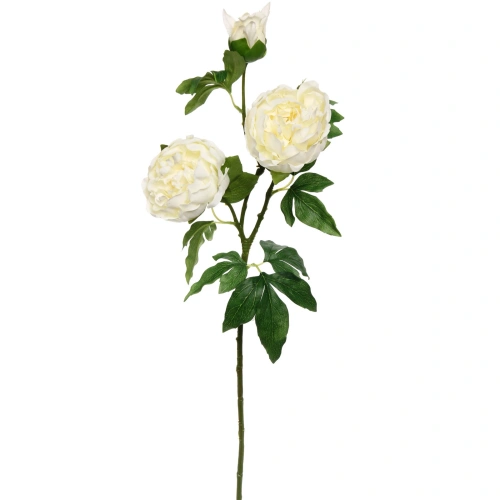 Цветок искусственный "Natur" 78см Пион белый