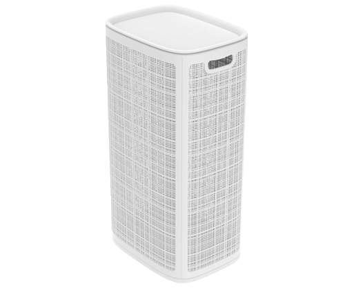 Корзина для белья Лён 100л 43*32,1*80см белый