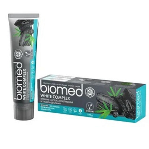 Зубная паста BIOMED  White Complex Уголь отбеливающая 80 г.