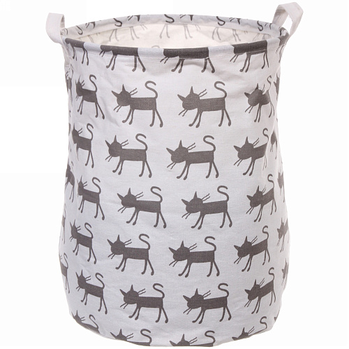 Корзина для хранения круглая Кошечки 45*35 см