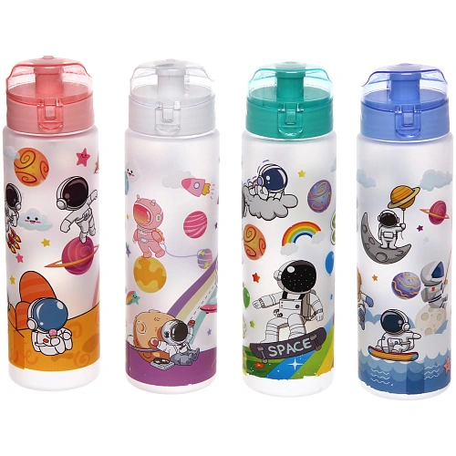 Бутылка питьевая пластиковая 700мл Космос, микс цветов_3