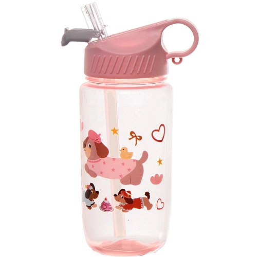 Бутылка питьевая пластиковая 580мл Песики, микс цветов_13