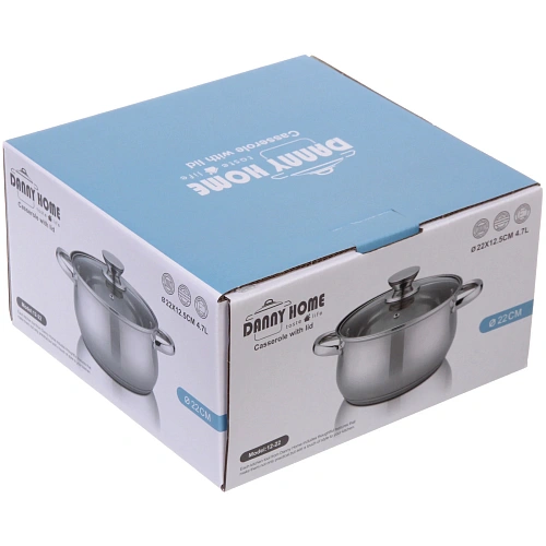 Кастрюля из нержавеющей стали OLIVIA 4,7л, индукция, DH12-22_10