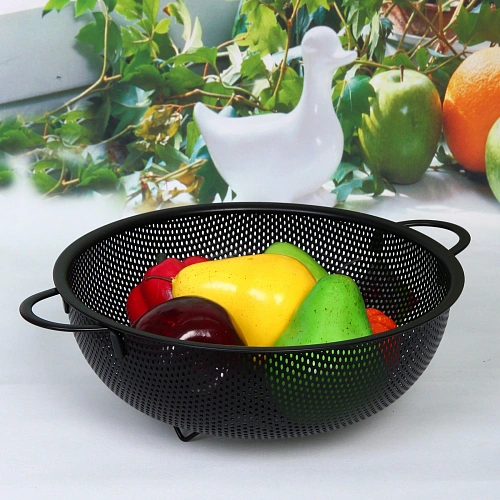 Дуршлаг металлический Black 25см с ручками_4