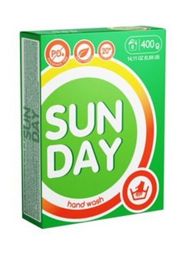 Порошок стиральный SUNDAY ручная стирка универсальный Сонца 400г 
