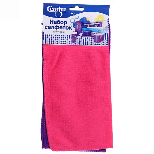 Набор салфеток для уборки Селфи 30*30 (2шт.) 353