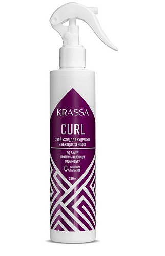 Спрей-уход для волос KRASSA Professional Curl  для кудрявых и вьющихся волос, 250 мл
