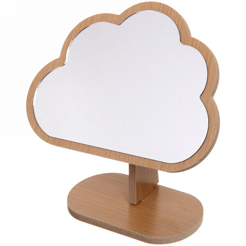 Зеркало настольное в деревянной оправе "High Tech - Cloud",  20*16 см ДЕРЕВО